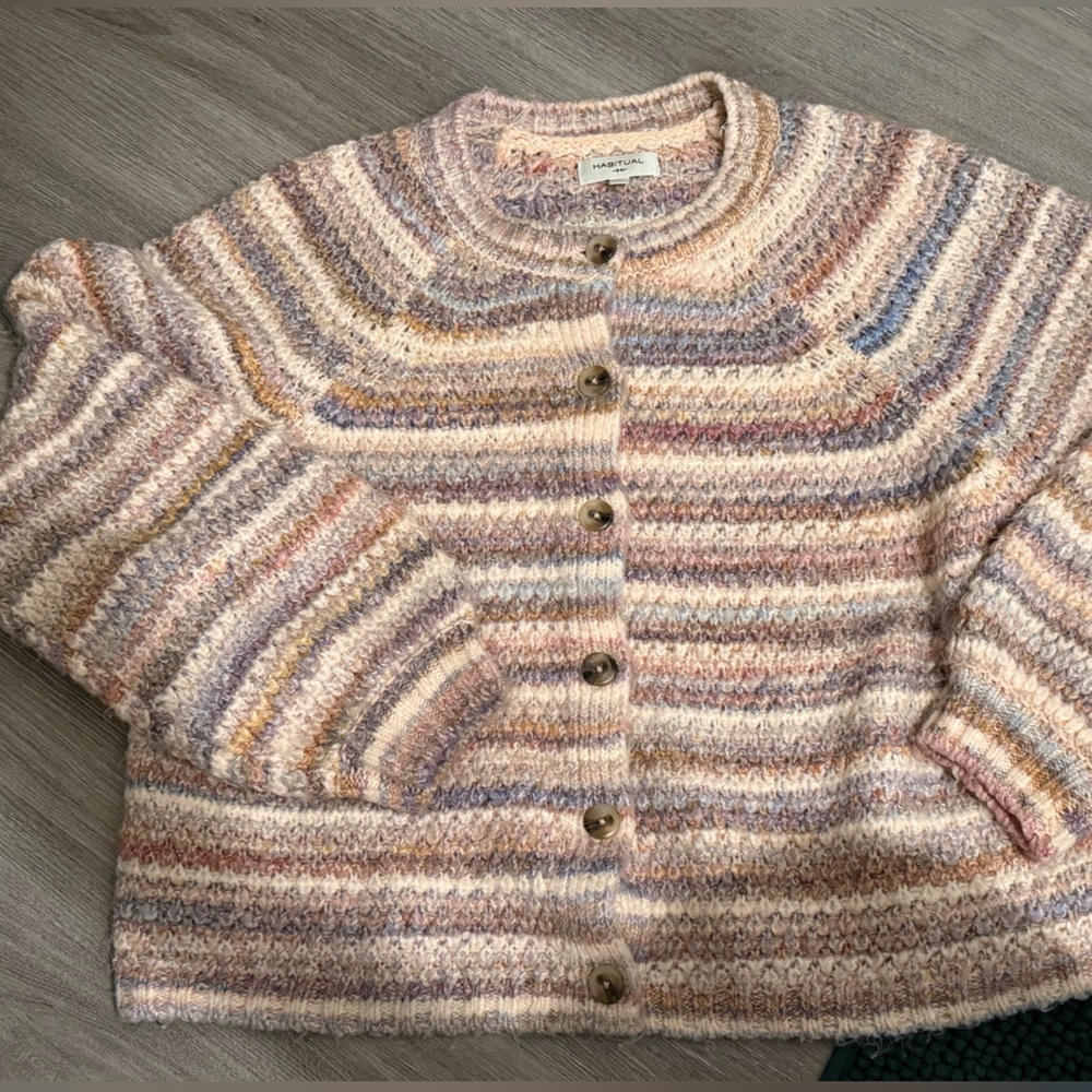 Habitual Striped Sweater Large - Picture 2 of 4